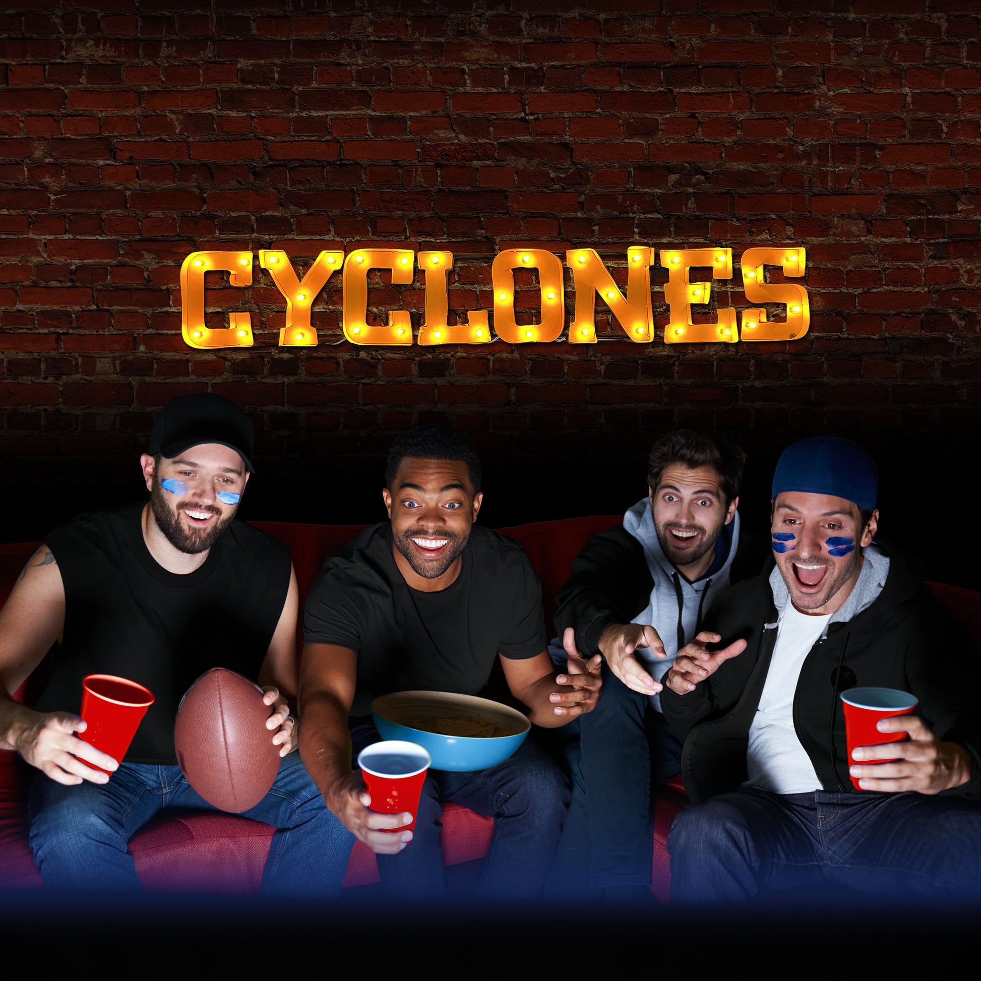 Iowa State Cyclones lighted metal man cave sign