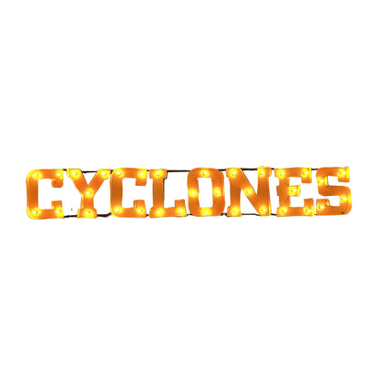Iowa State Cyclones lighted metal sign