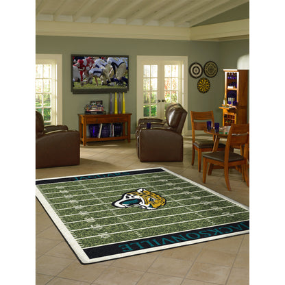 Jacksonville Jaguars home field style area rug lifestyle