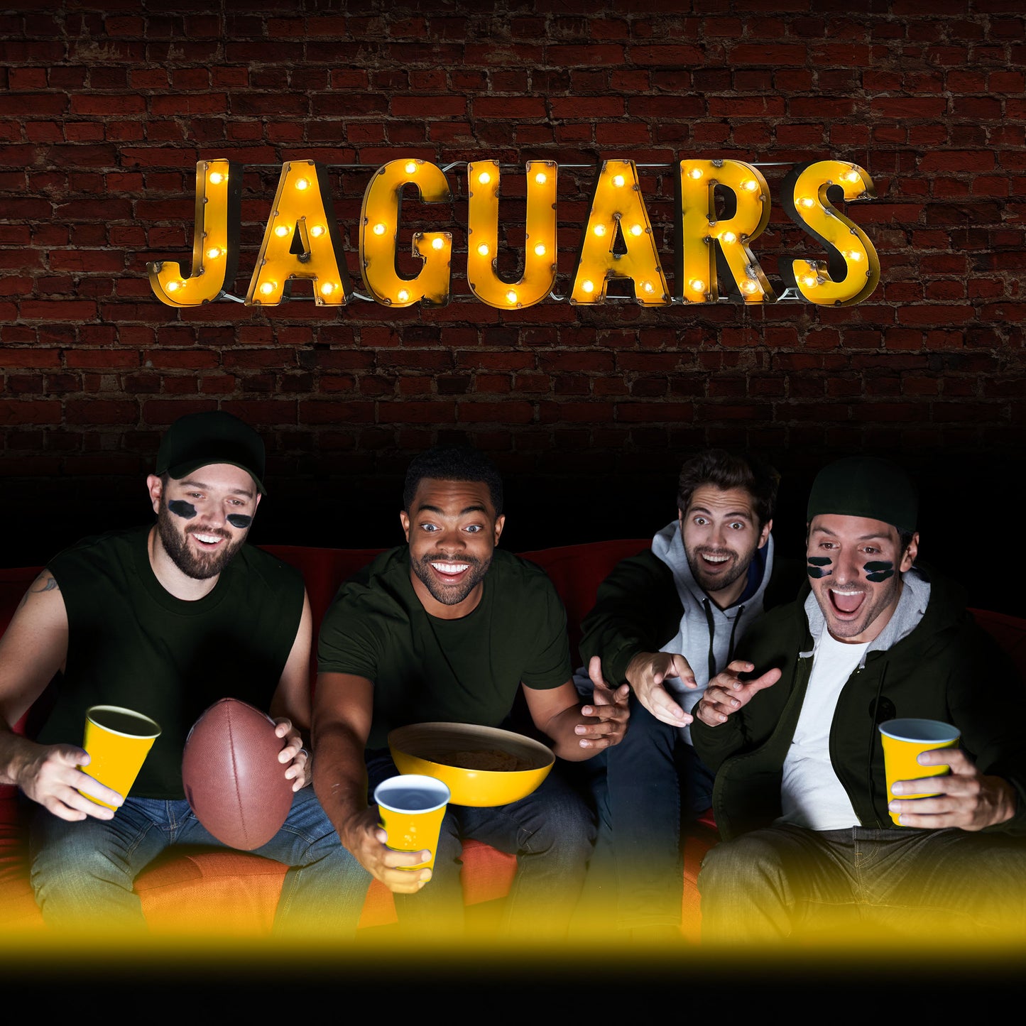 Jacksonville Jaguars lighted metal man cave sign