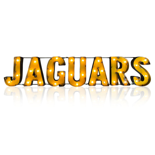 Jacksonville Jaguars lighted metal sign