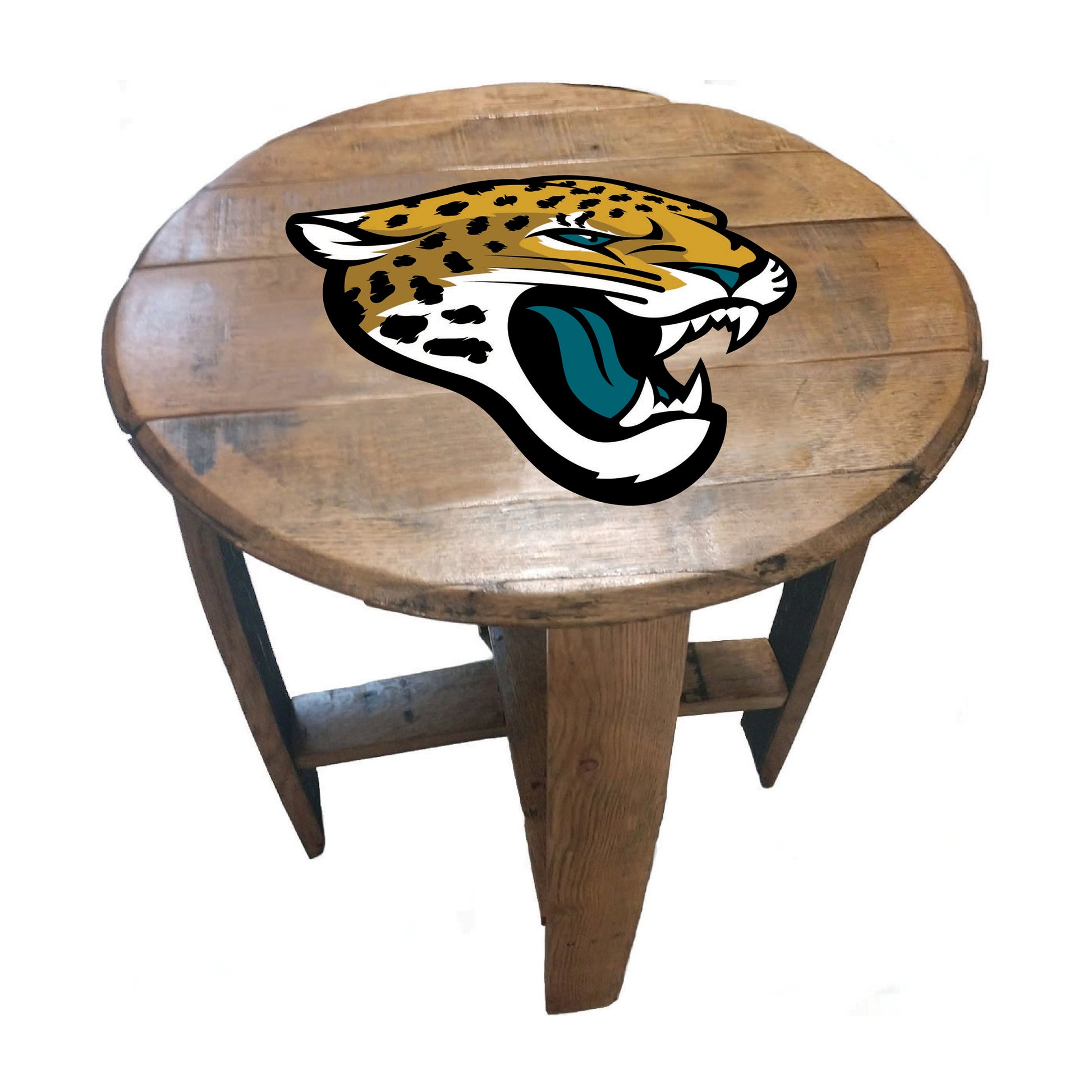 Jacksonville Jaguars whiskey barrel end table