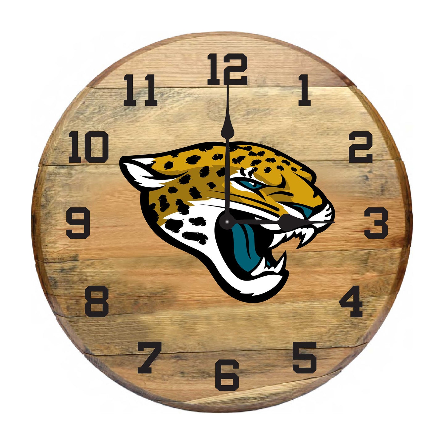 Jacksonville Jaguars whiskey barrel wall clock