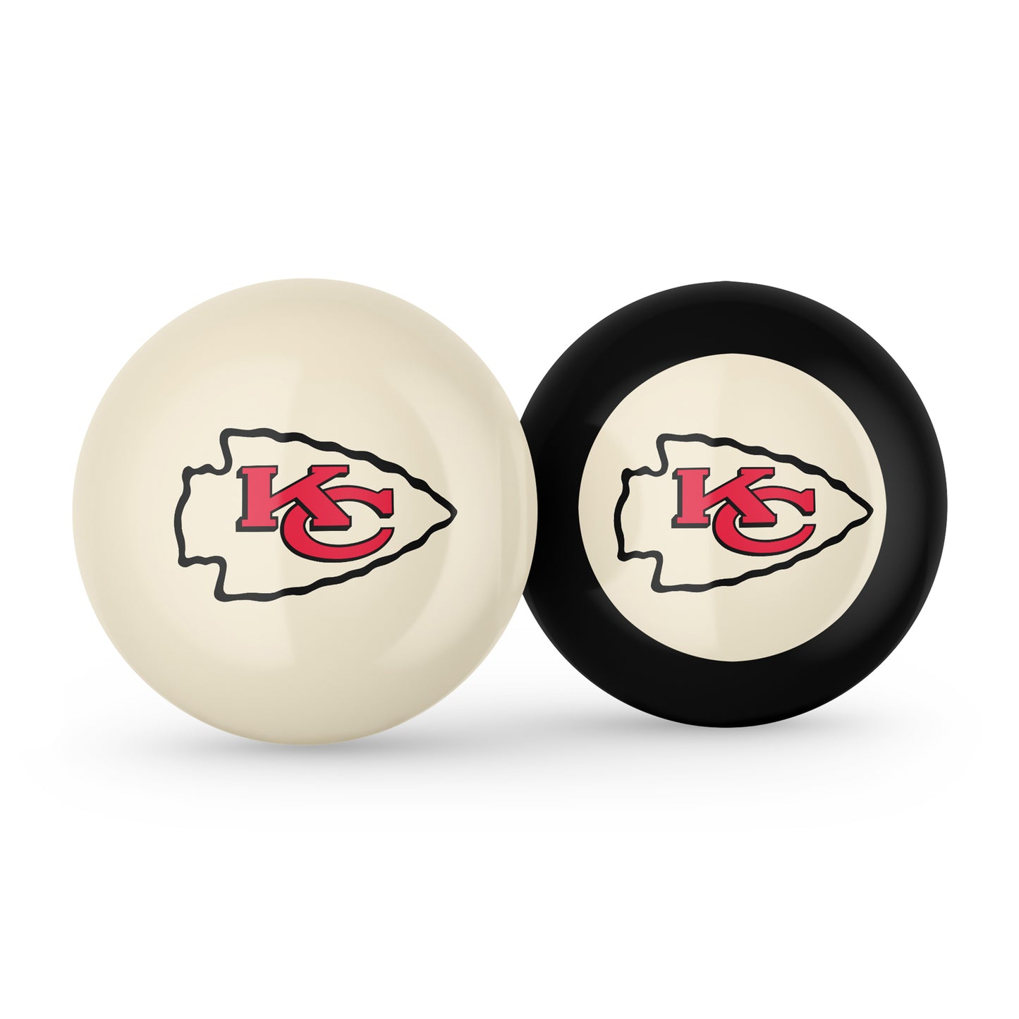 Kansas City Chiefs cue ball and 8 ball