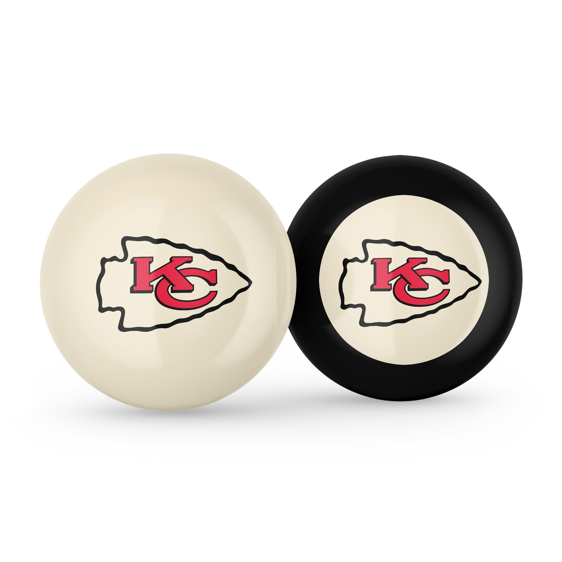 Kansas City Chiefs cue ball and 8 ball