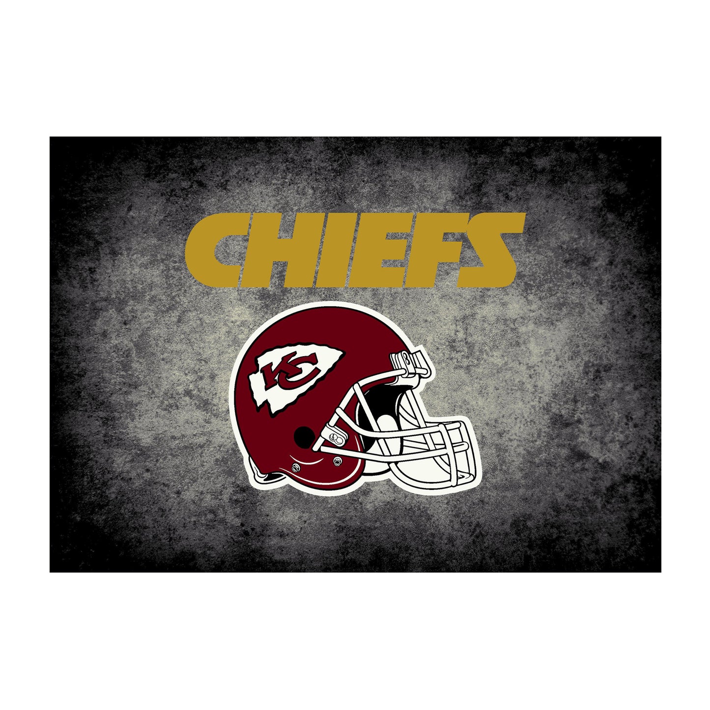 Kansas City Chiefs distressed style area rug