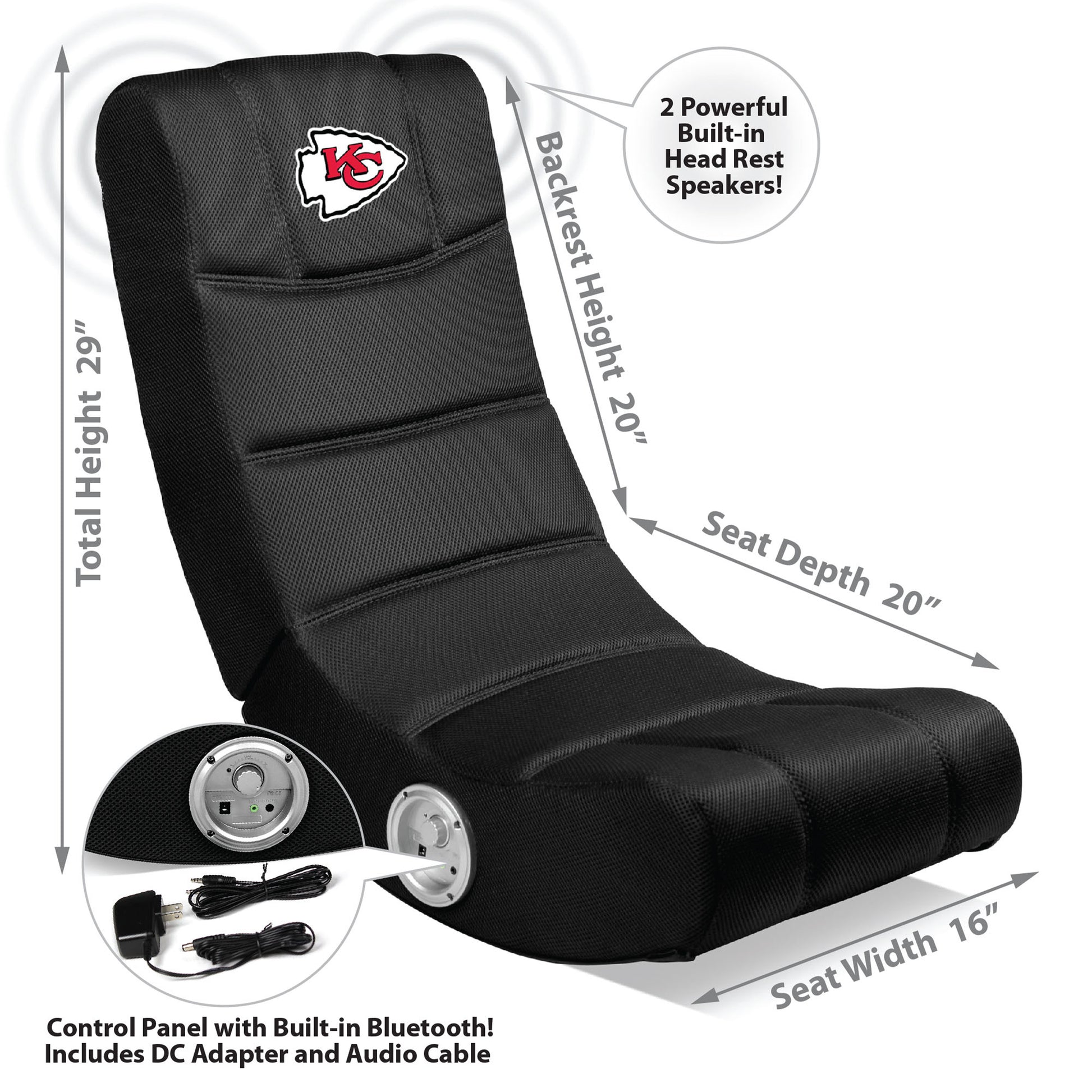 Kansas City Chiefs kids gaming rocking chair