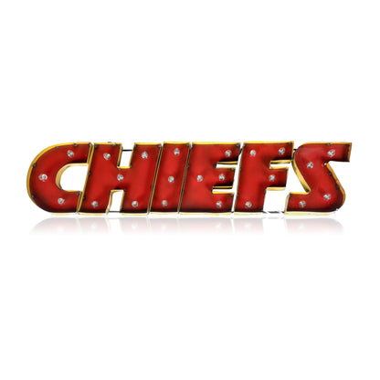 Kansas City Chiefs lighted metal sign