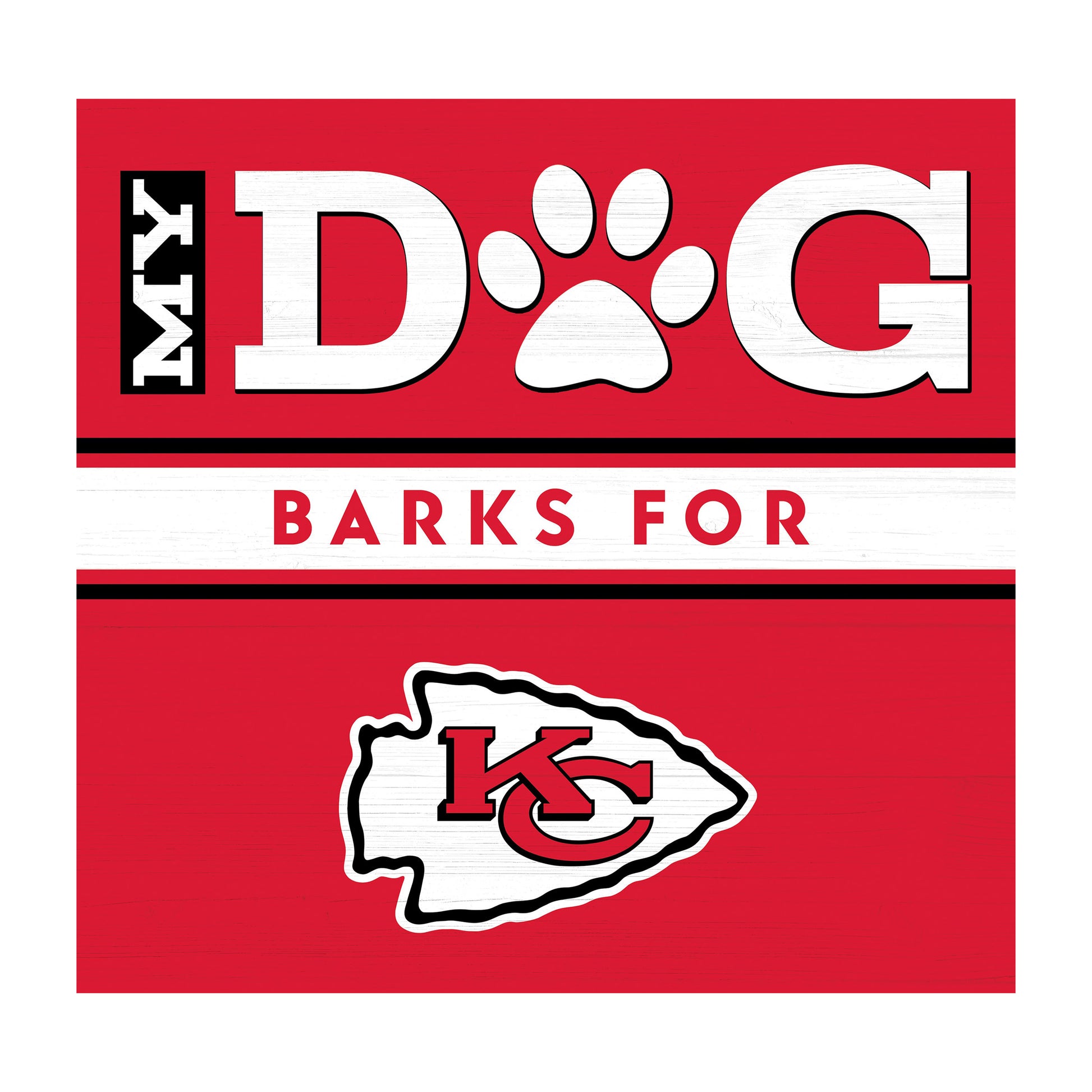 Kansas City Chiefs dog sign