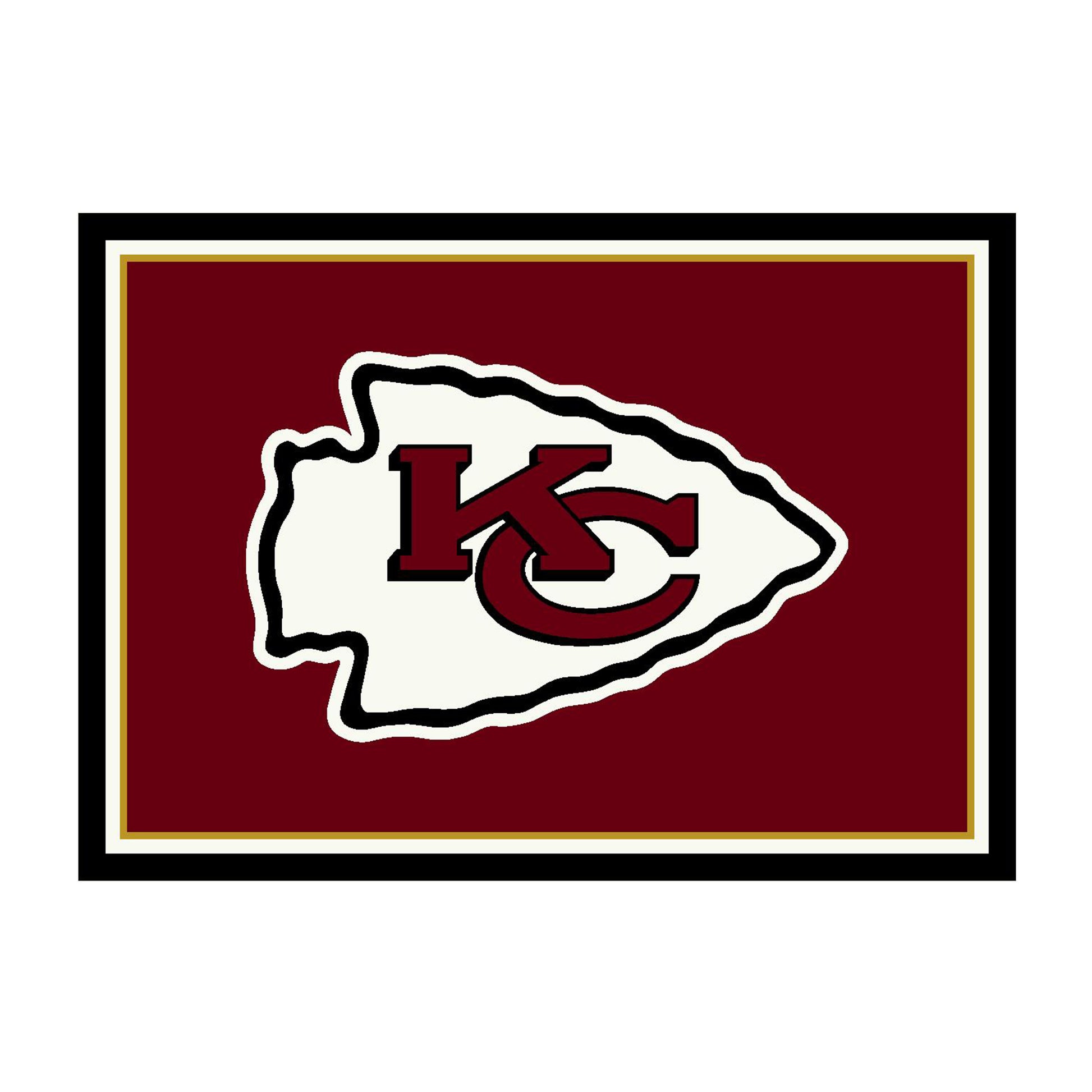 Kansas City Chiefs distressed style area rug