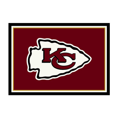 Kansas City Chiefs distressed style area rug