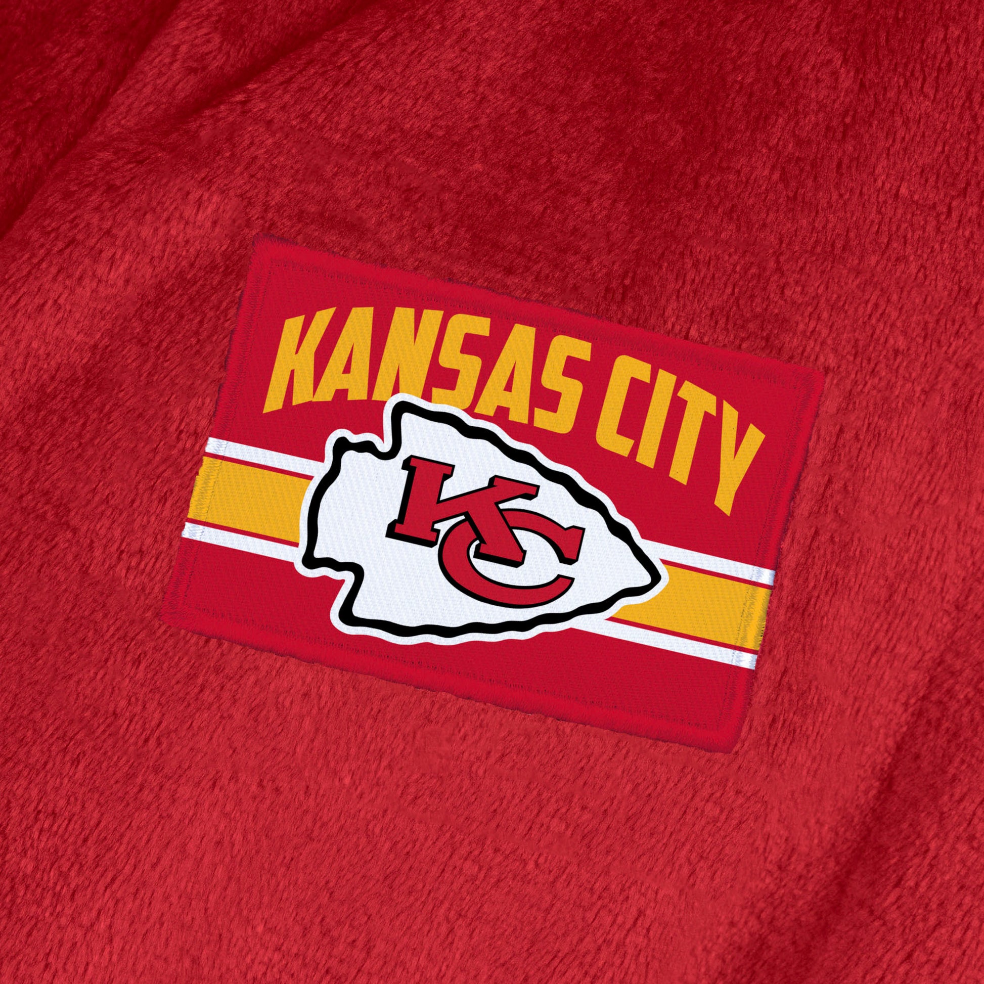 Kansas City Chiefs team color bathrobe patch