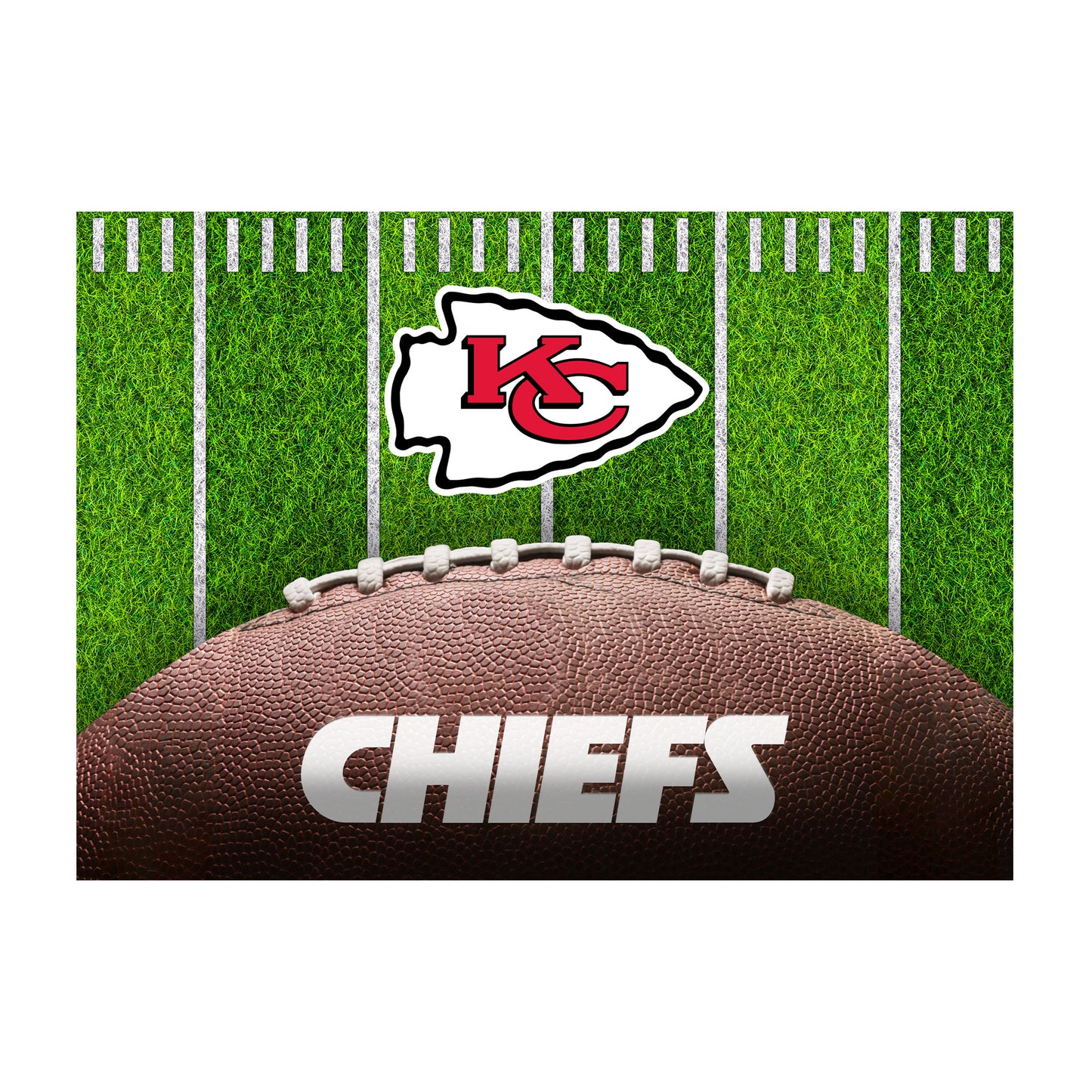 Kansas City Chiefs washable football field rug