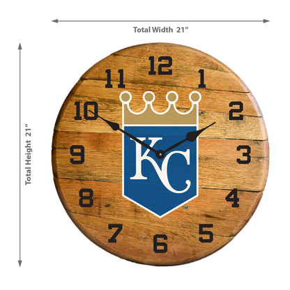 Kansas City Royals whiskey barrel wall clock dimensions