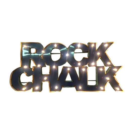 Kansas Jayhawks lighted metal sign