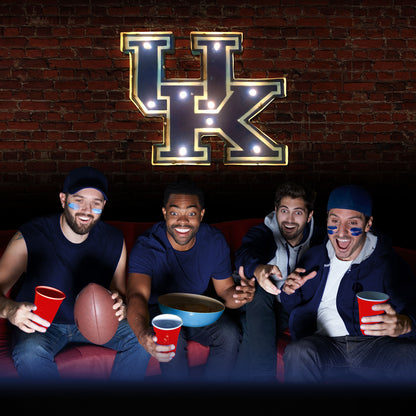 Kentucky Wildcats logo lighted metal man cave sign