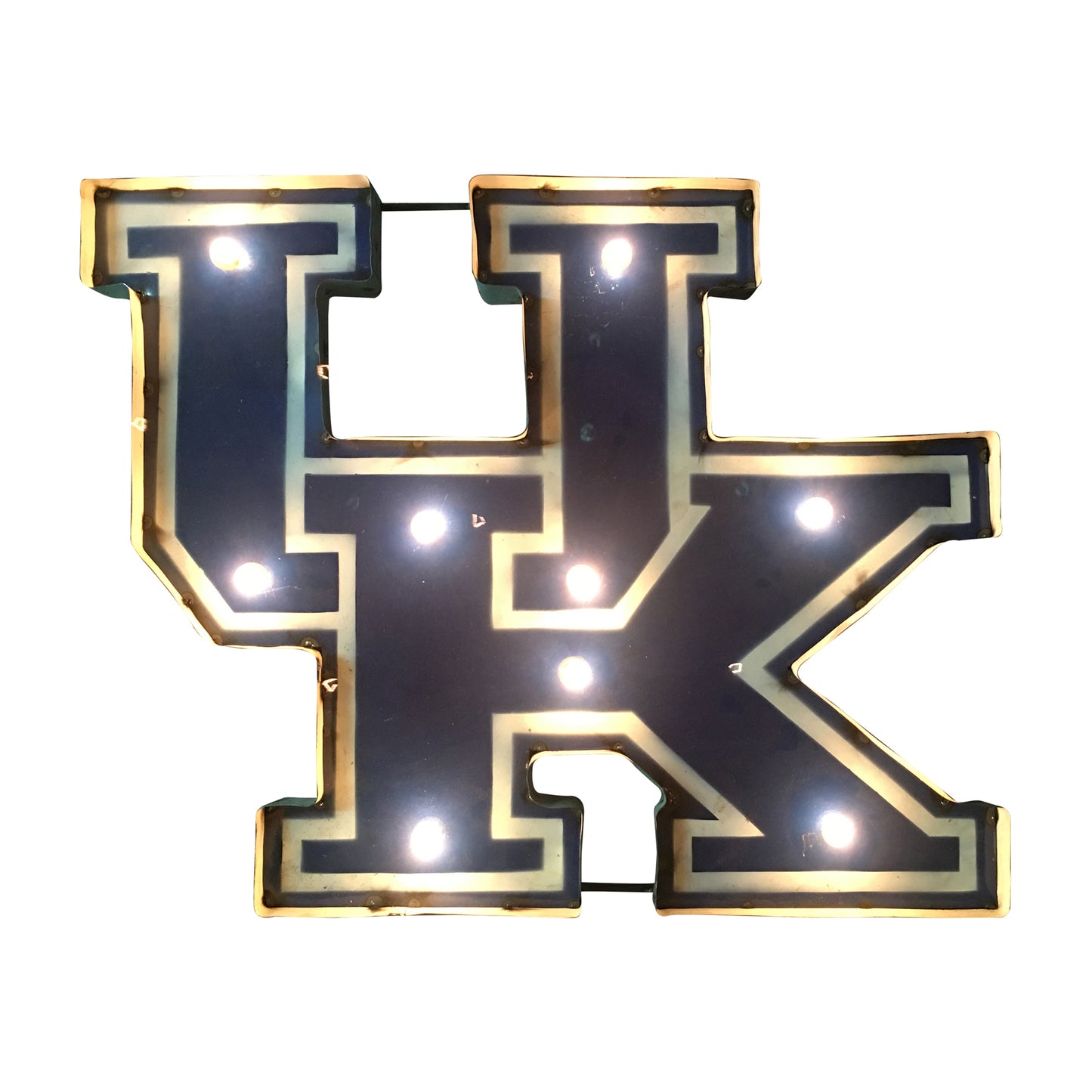 Kentucky Wildcats logo lighted metal sign