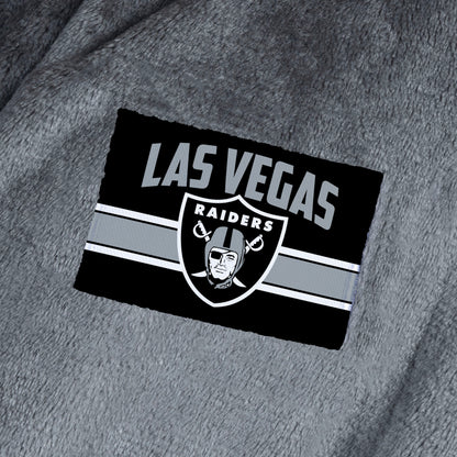 Las Vegas Raiders silk touch charcoal bathrobe logo patch