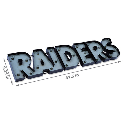 Las Vegas Raiders lighted metal retro sign