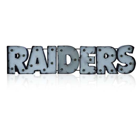 Las Vegas Raiders lighted metal sign