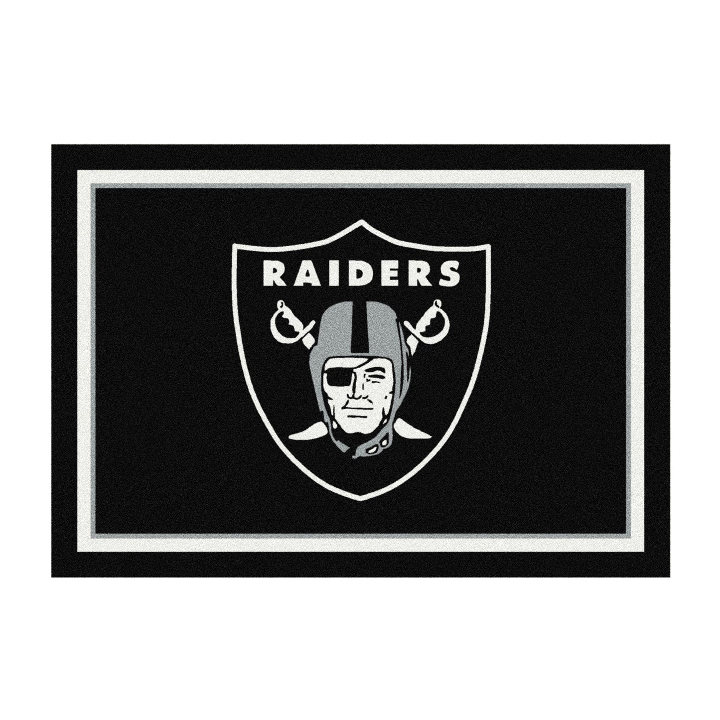 Las Vegas Raiders distressed style area rug