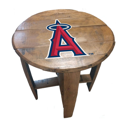 Los Angeles Angels whiskey barrel end table