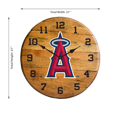 Los Angeles Angels whiskey barrel wall clock dimensions