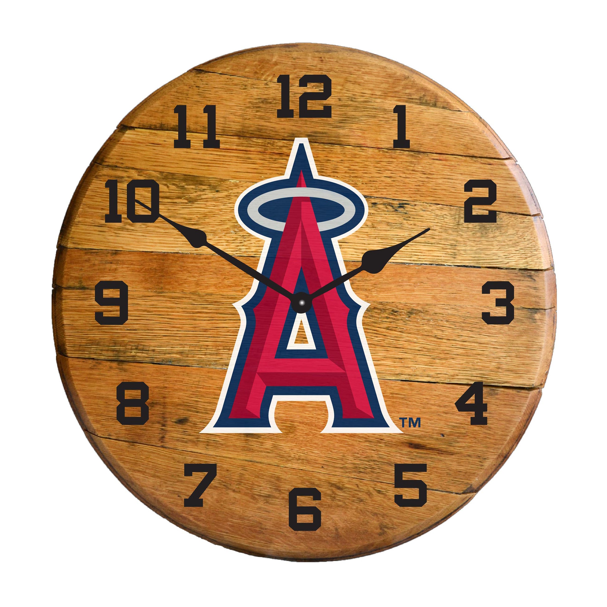 Los Angeles Angels whiskey barrel wall clock