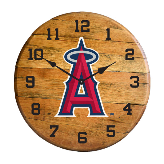 Los Angeles Angels whiskey barrel wall clock