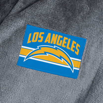 Los Angeles Chargers silk touch charcoal bathrobe logo patch