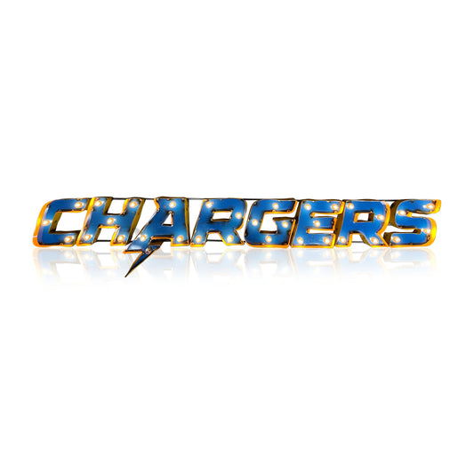 Los Angeles Chargers lighted metal sign