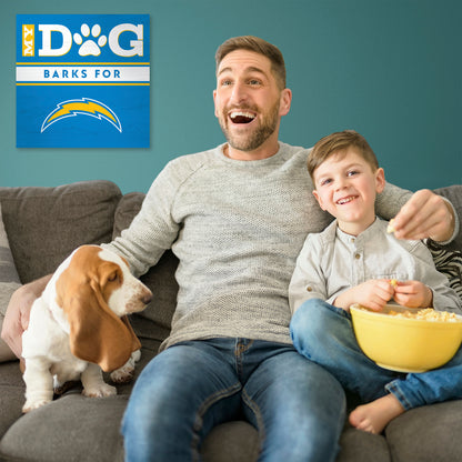 Los Angeles Chargers my dog art sign