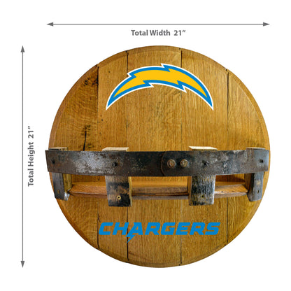Los Angeles Chargers whiskey barrel shelf dimensions