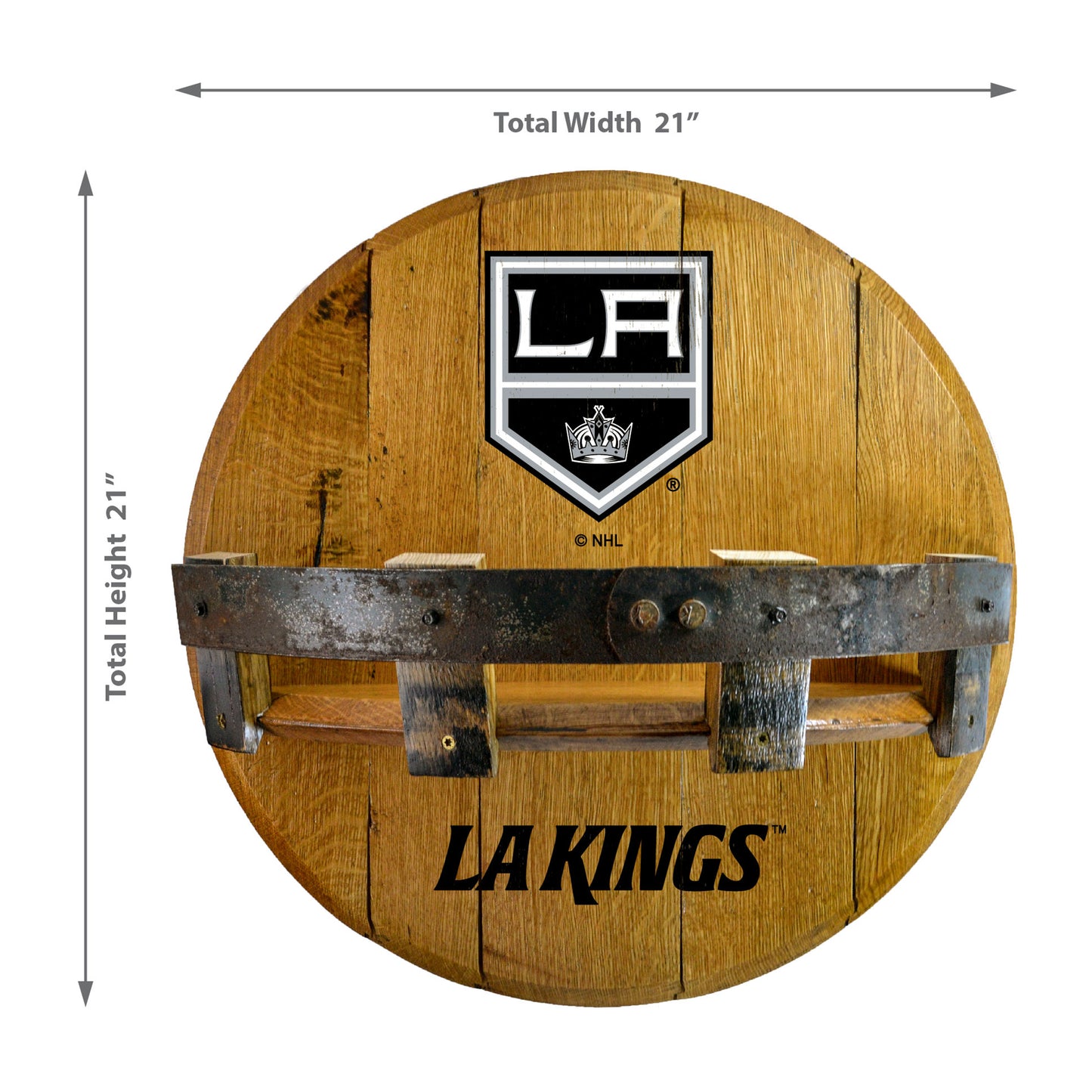 Los Angeles Kings whiskey barrel shelf dimensions