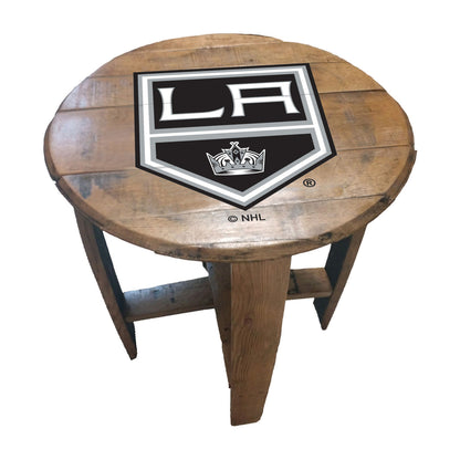 Los Angeles Kings whiskey barrel end table