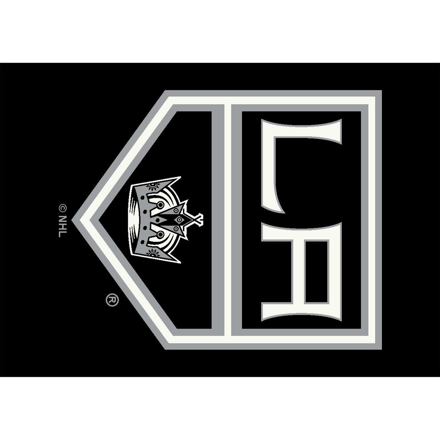 Los Angeles Kings distressed style area rug