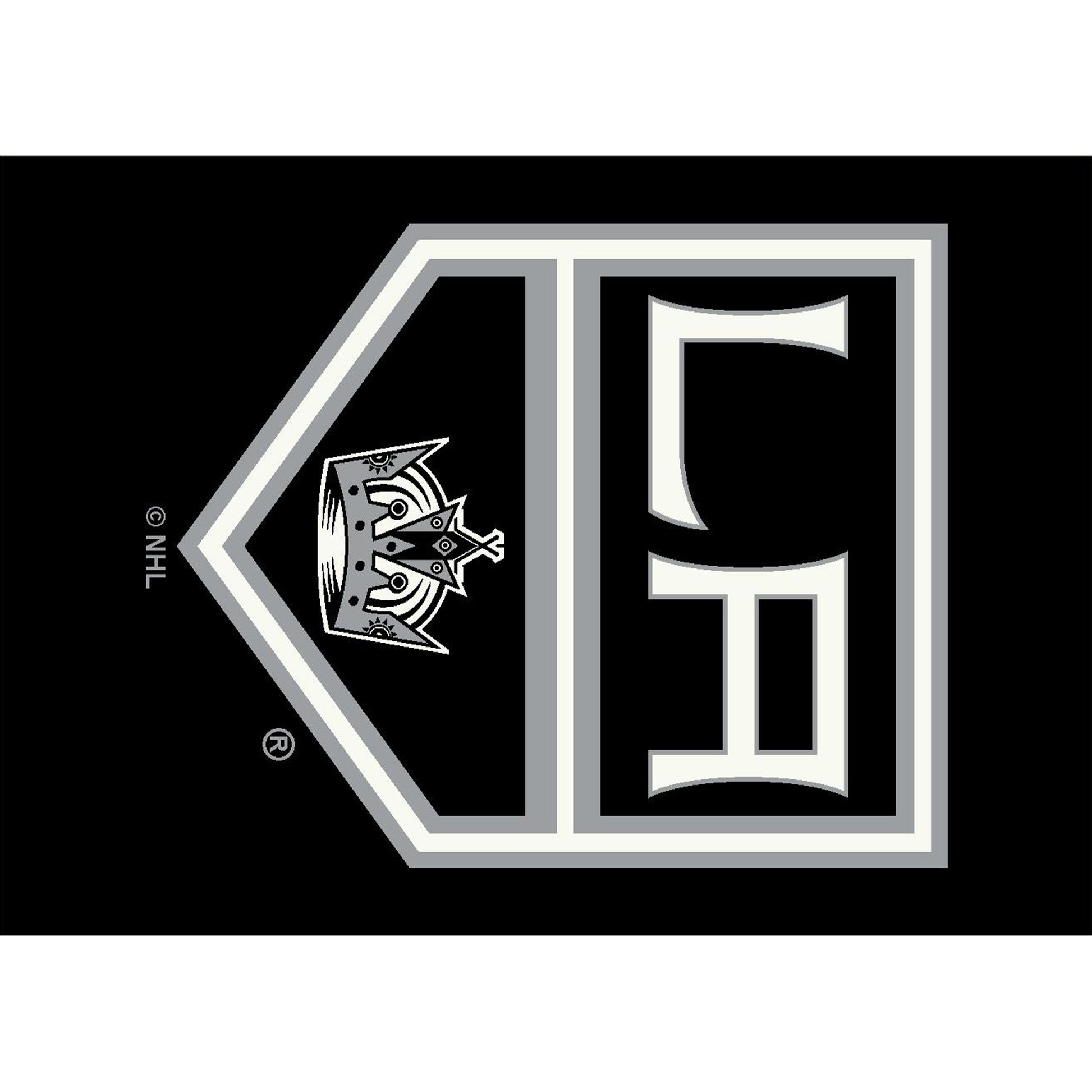 Los Angeles Kings distressed style area rug