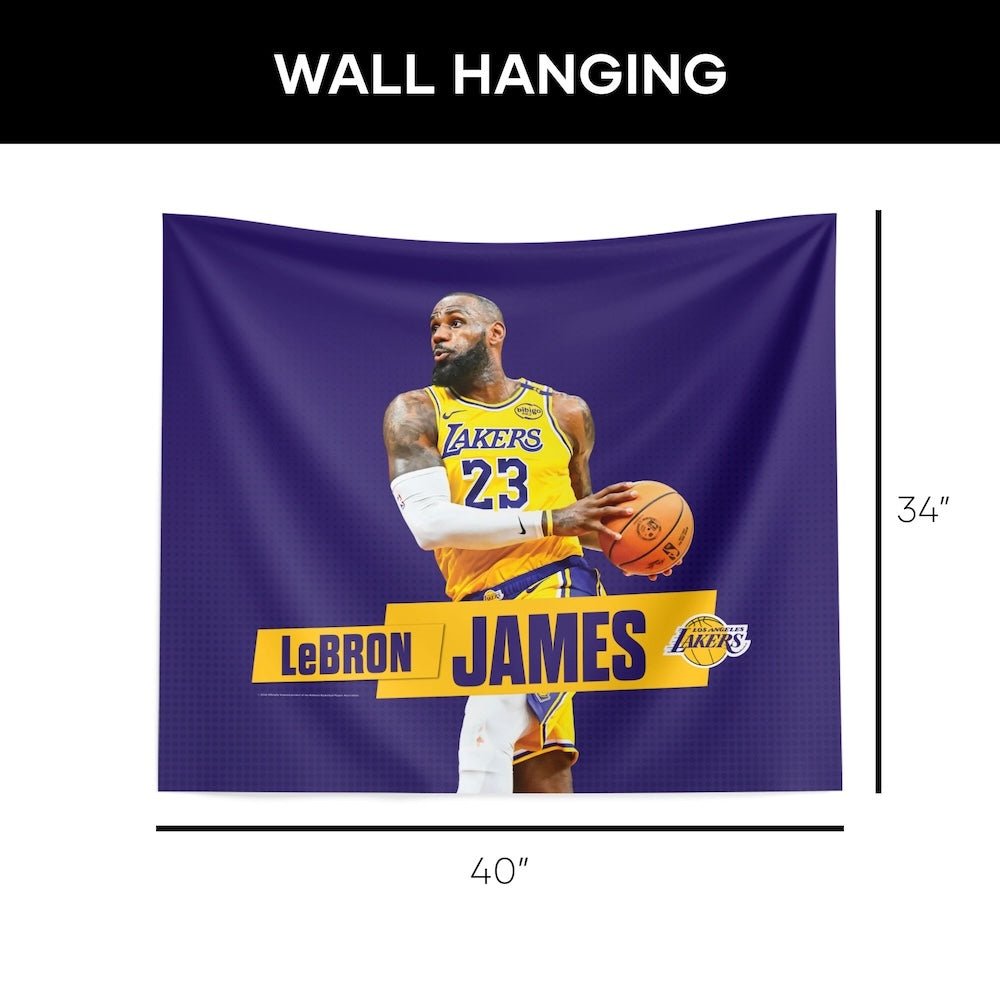 Los Angeles Lakers Lebron James wall hanging dimensions