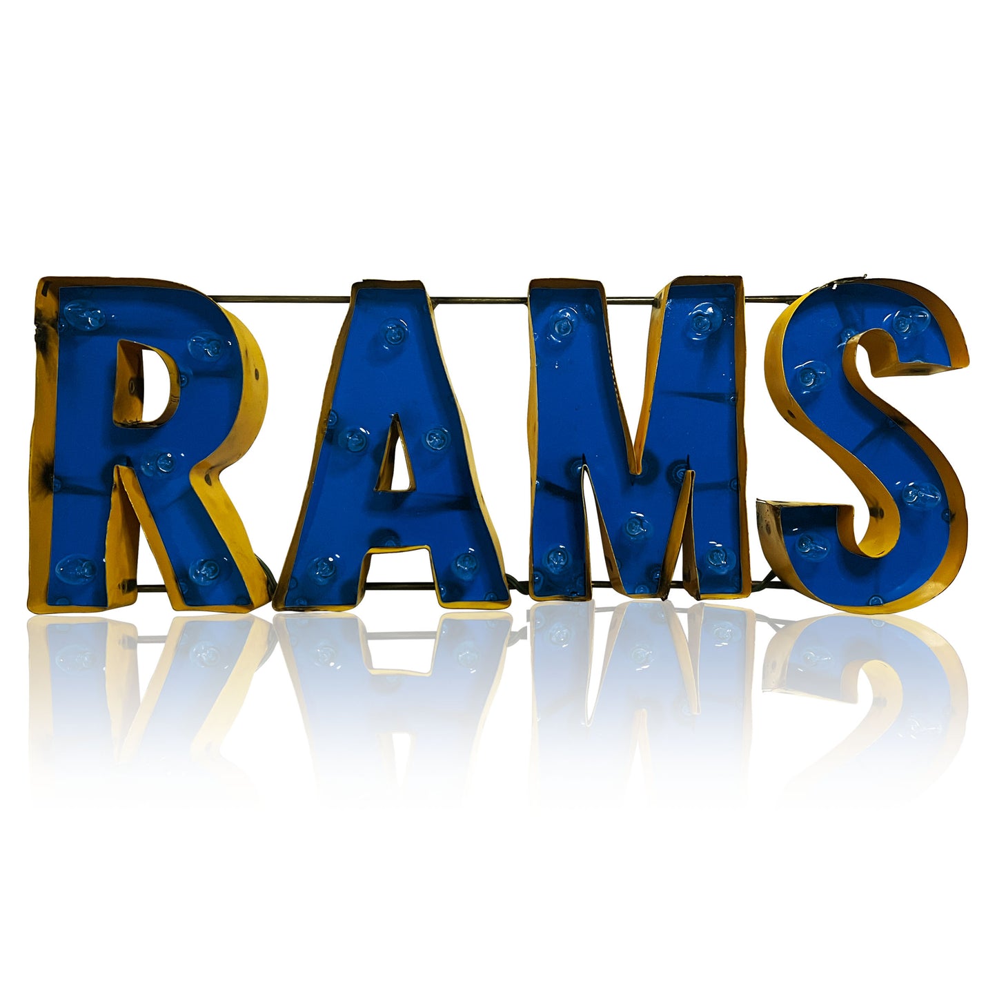 Los Angeles Rams lighted metal sign