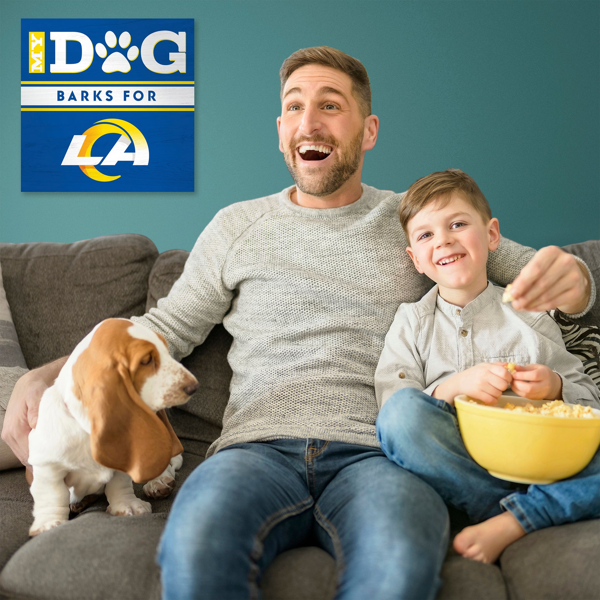 Los Angeles Rams my dog art sign