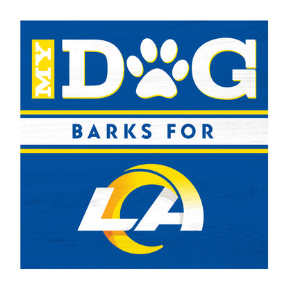 Los Angeles Rams dog sign