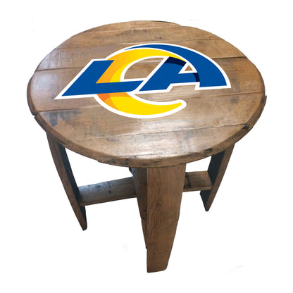 Los Angeles Rams whiskey barrel end table