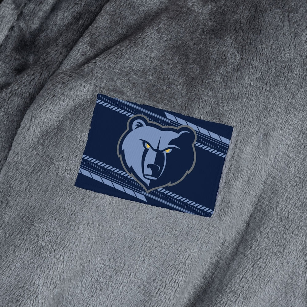 Memphis Grizzlies silk touch charcoal bathrobe logo patch