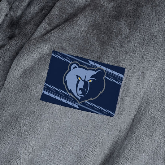 Memphis Grizzlies silk touch charcoal bathrobe logo patch