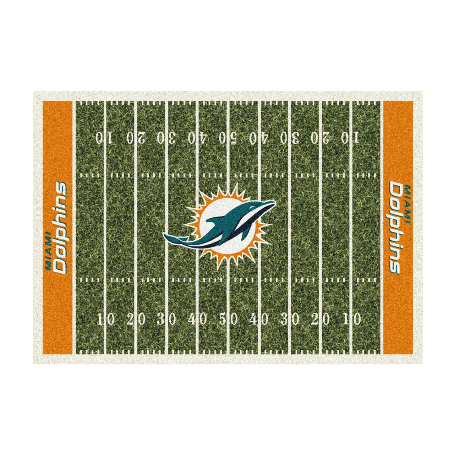 Miami Dolphins home field style area rug
