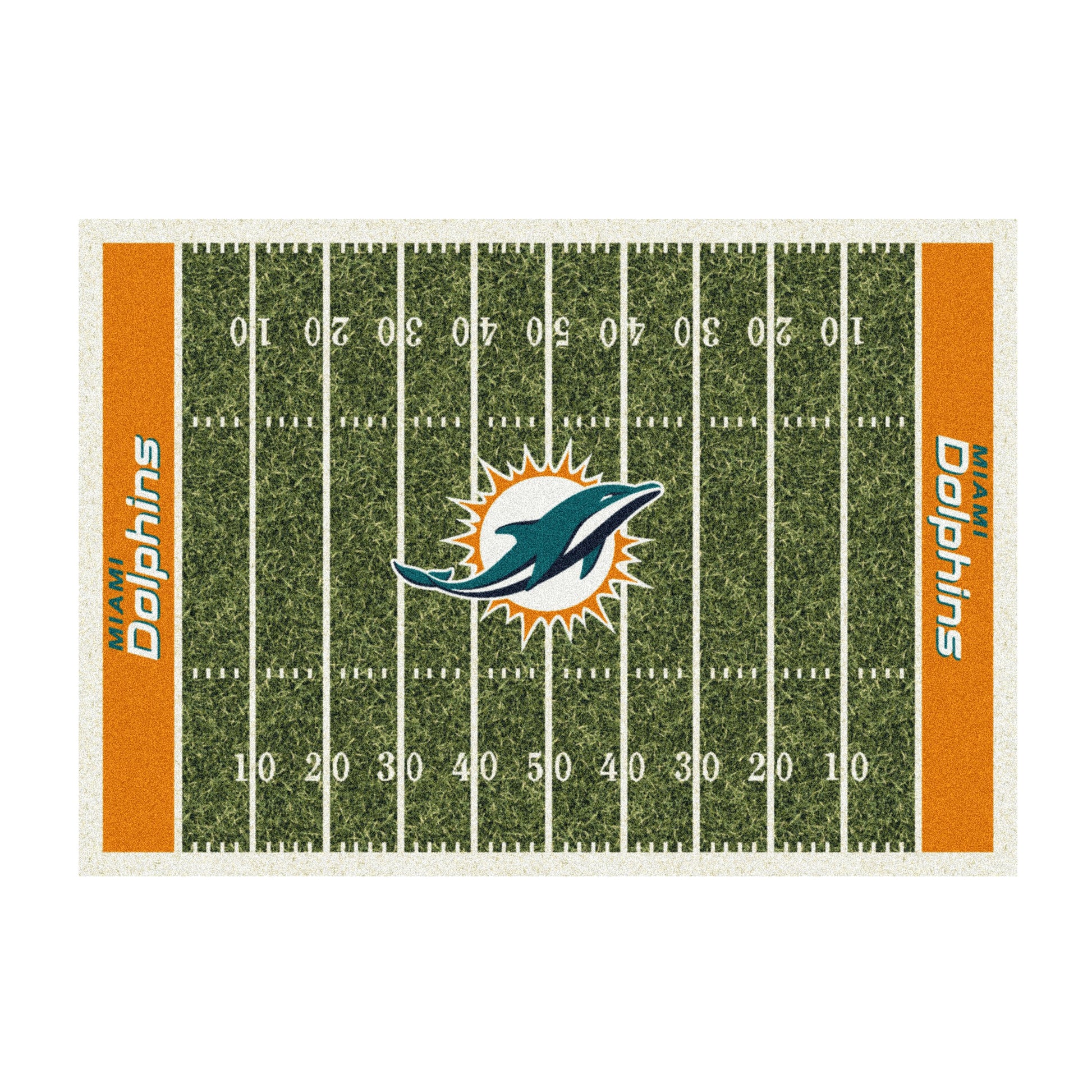 Miami Dolphins home field style area rug
