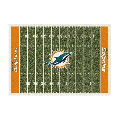 Miami Dolphins home field style area rug