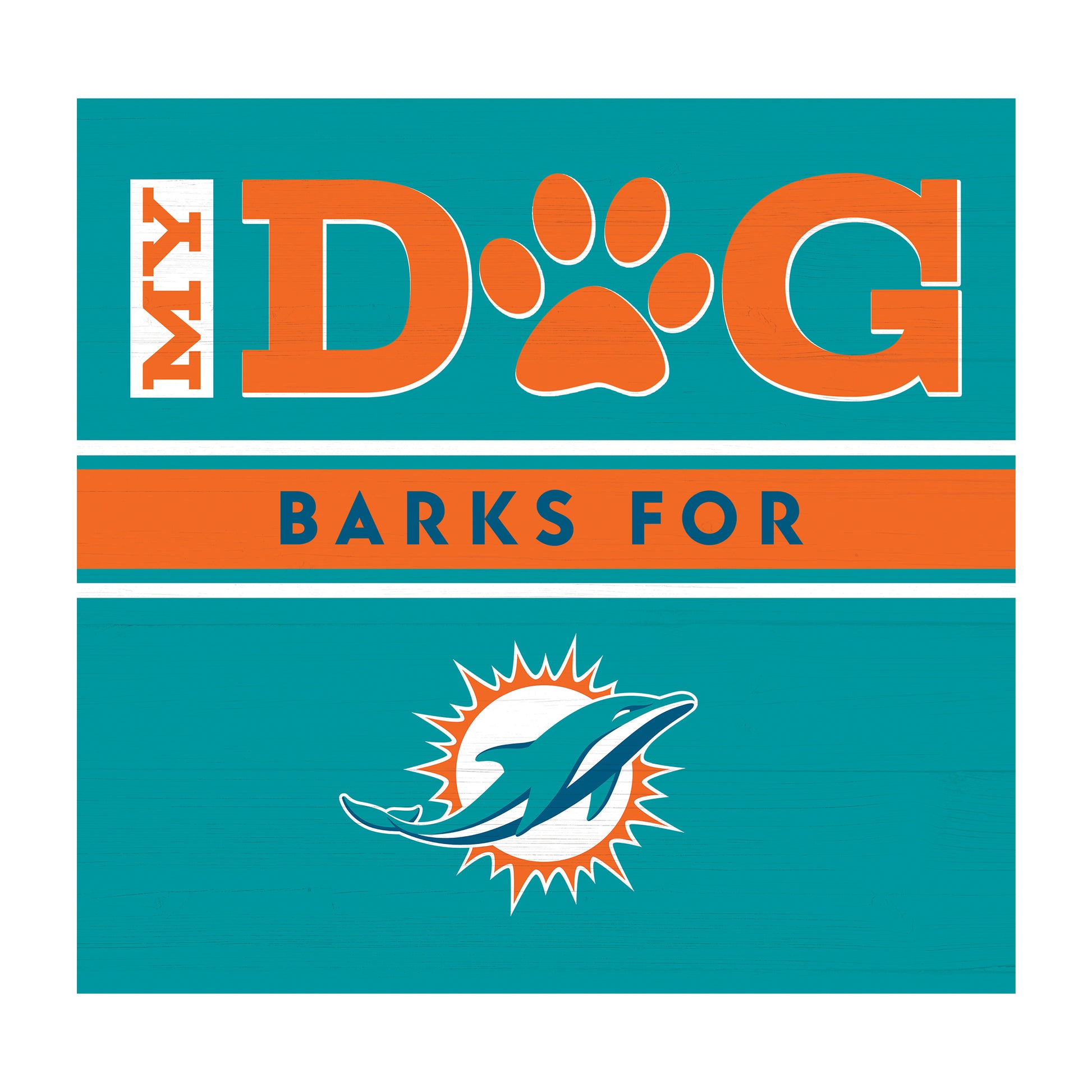 Miami Dolphins dog sign