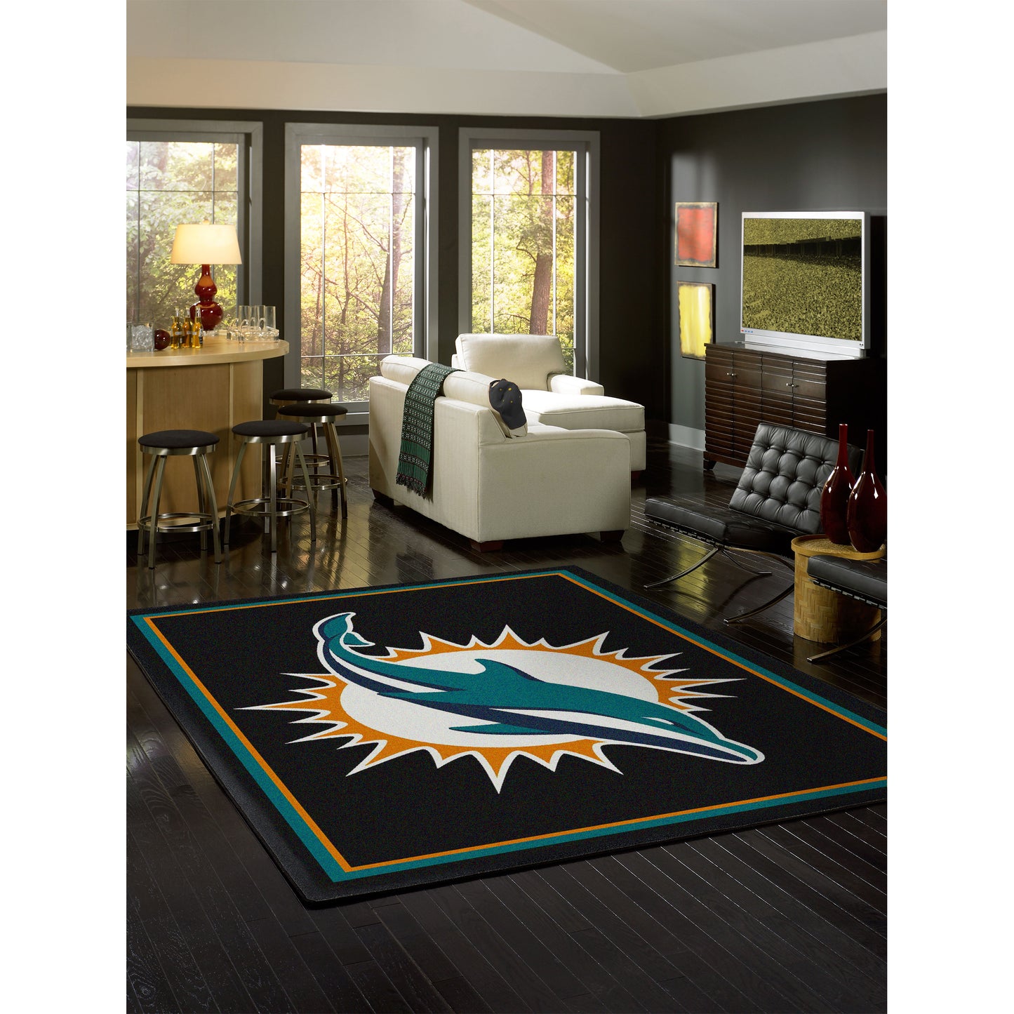 Miami Dolphins spirit style area rug life