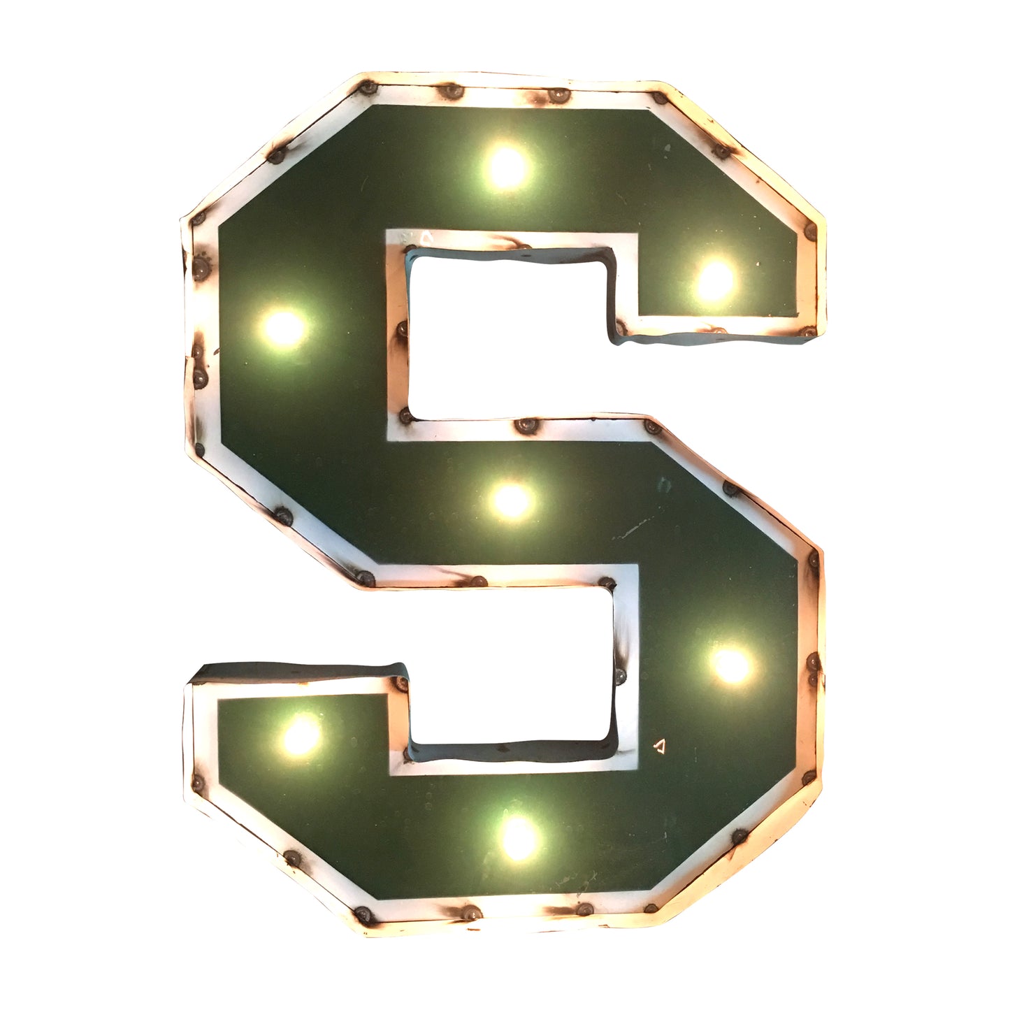 Michigan State Spartans S Logo lighted metal sign